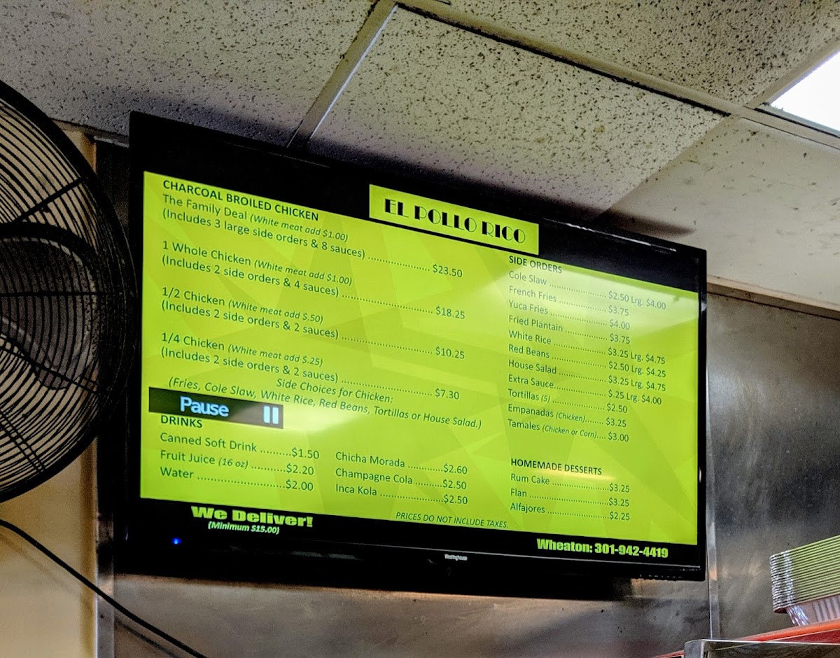 El Pollo Rico Menu - Image 2